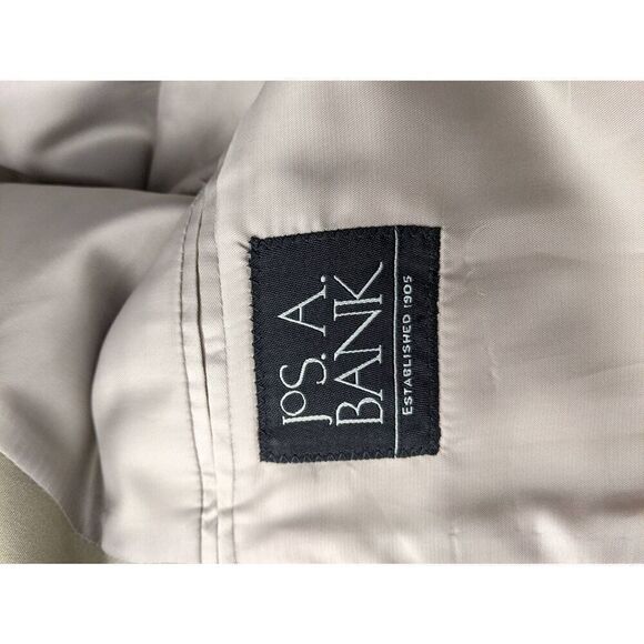 Jos. A. Bank Mens Suit 2 Piece Beige Tan‎ Blazer 40R Pants 34x28 - Picture 5 of 12